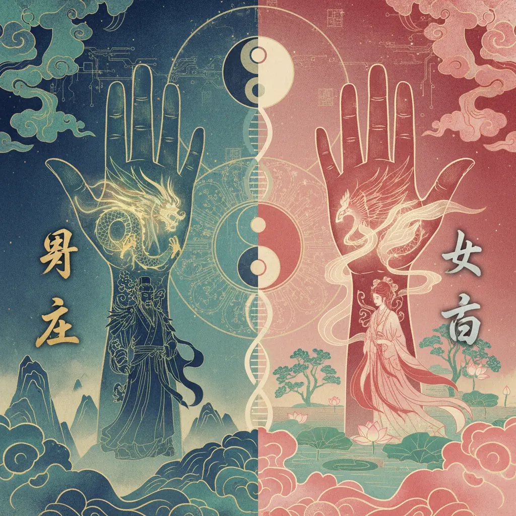 手相學 - 男左女右